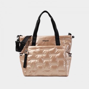 Hedgren Puffer Women's Tote Bags Beige | JDA1924EH