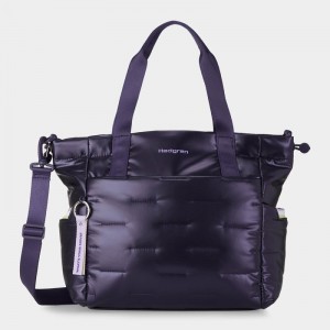 Hedgren Puffer Women's Tote Bags Purple Deep Blue | DNH7837BB