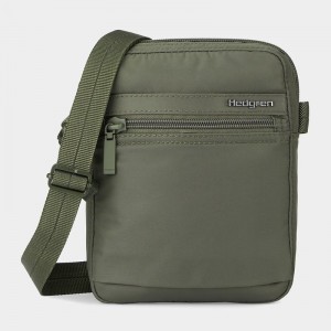 Hedgren Rush Women's Crossbody Bags Dark Green | NOE6039NS