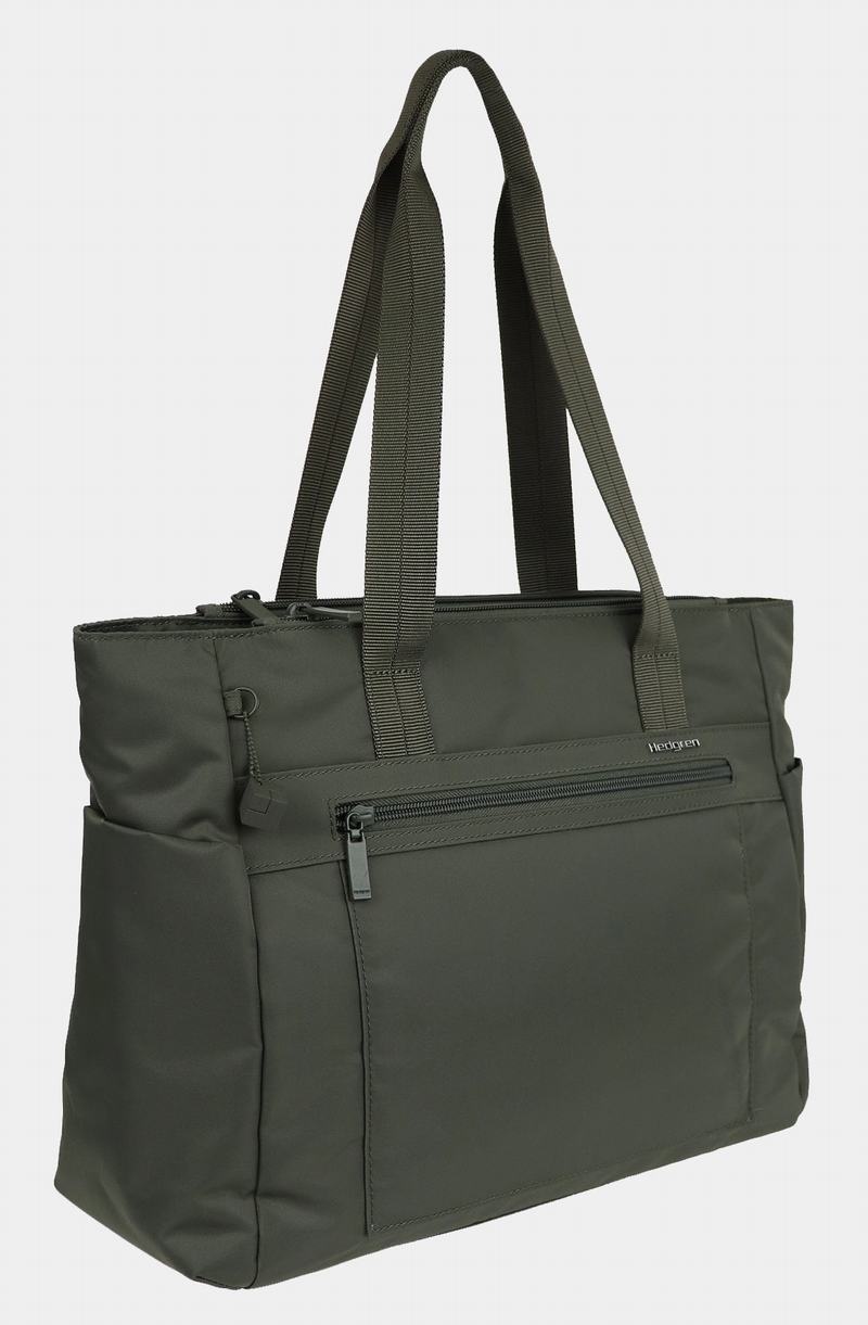 Hedgren Achiever Women's Tote Bags Dark Green | XZS5998YF