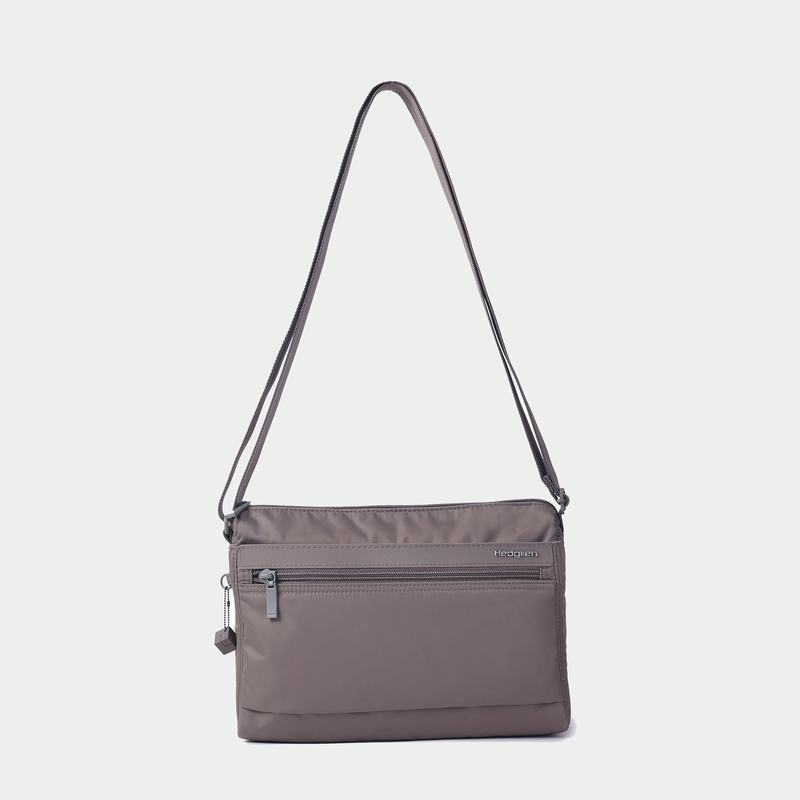 Hedgren Eye Medium Women's Shoulder Bags Grey Brown | QFE7272HZ