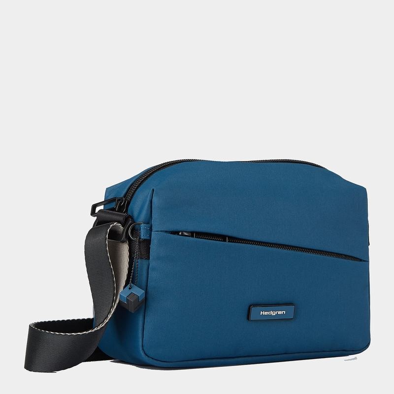 Hedgren Neutron Small Women's Crossbody Bags Blue | ORM2886EZ