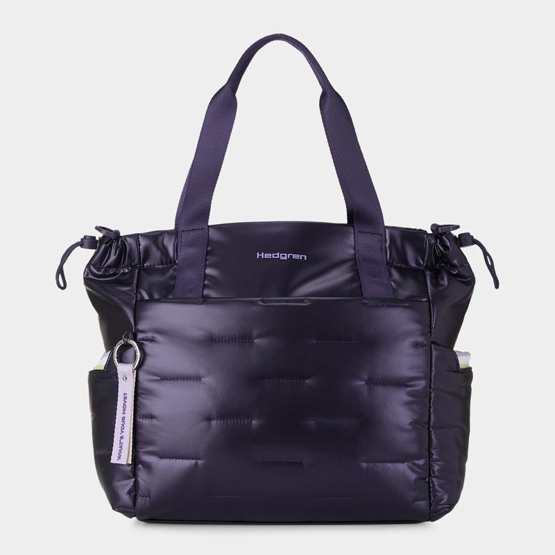 Hedgren Puffer Women's Tote Bags Purple Deep Blue | DNH7837BB