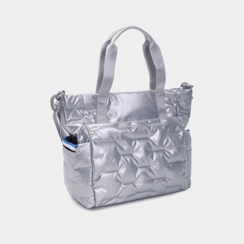 Hedgren Puffer Women's Tote Bags Silver Blue | HSO412DO