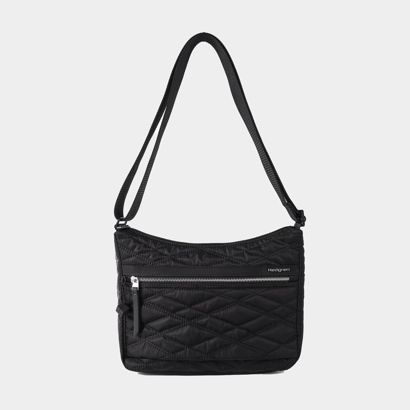 Hedgren Quilted Harper's Rfid Women's Shoulder Bags Black | XKW7121IS