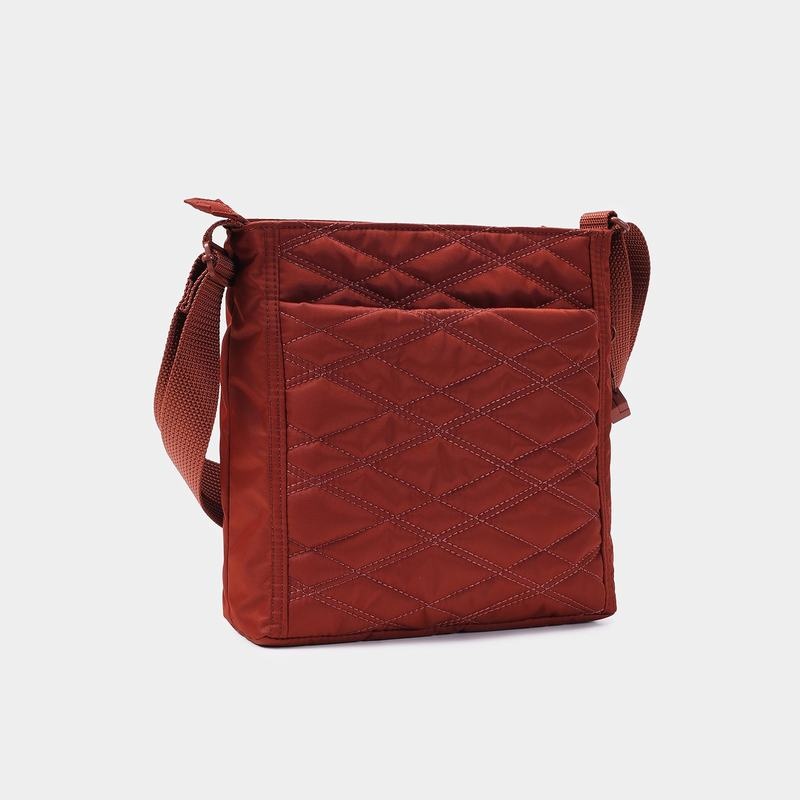 Hedgren Quilted Orva Rfid Women's Crossbody Bags Red Brown | NHE46AC