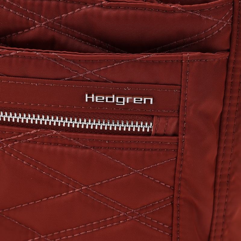 Hedgren Quilted Orva Rfid Women's Crossbody Bags Red Brown | NHE46AC