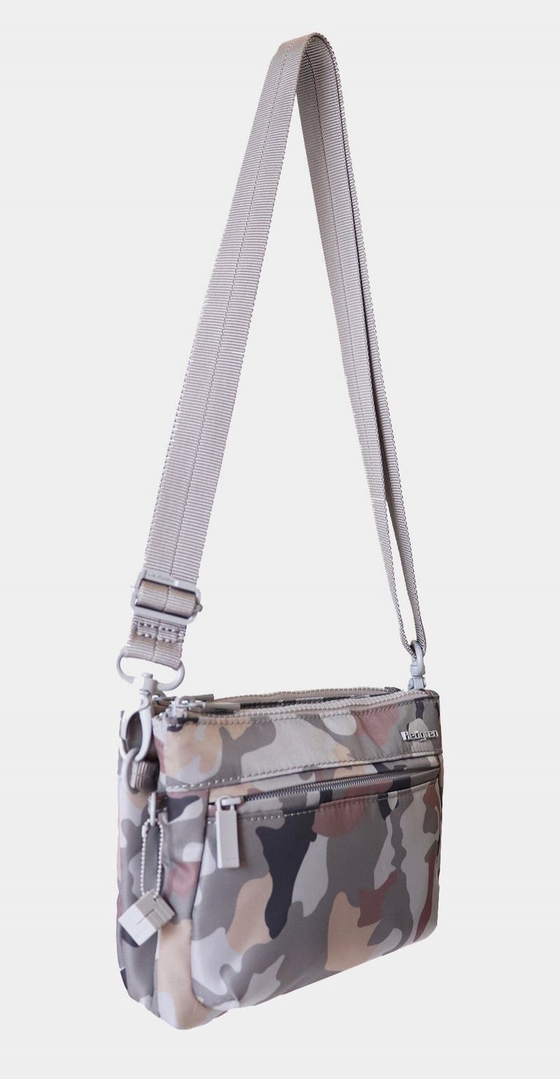 Hedgren Rain Sustainably Made Women's Crossbody Bags Grey Camo | WWV2877EE