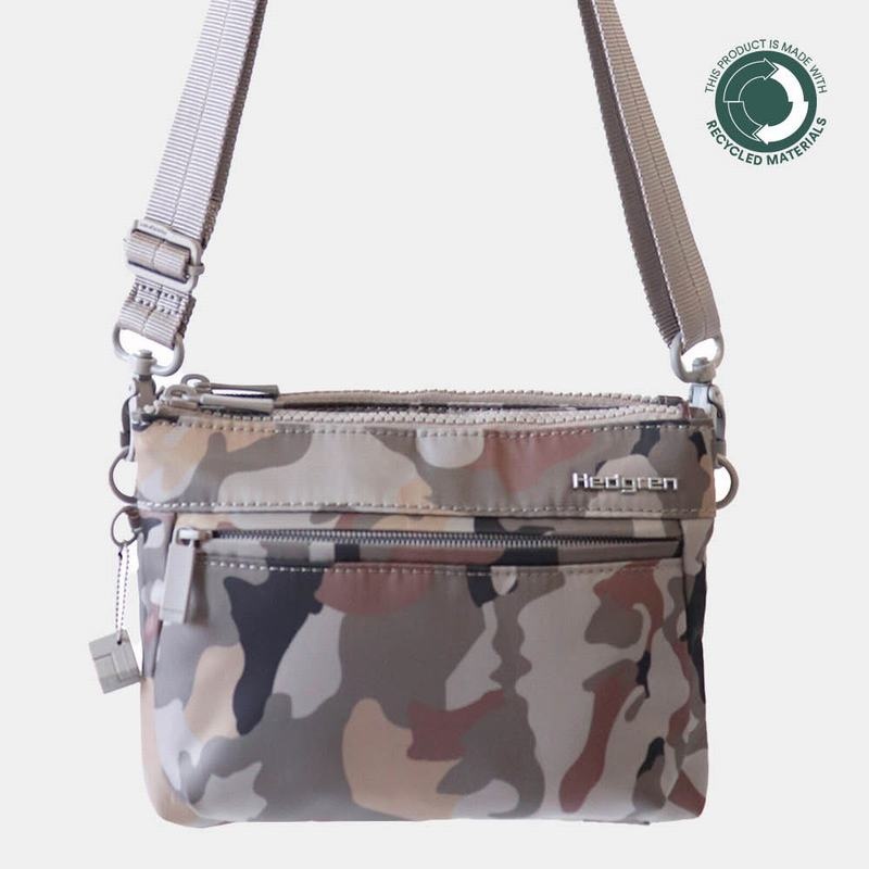 Hedgren Rain Sustainably Made Women\'s Crossbody Bags Grey Camo | WWV2877EE